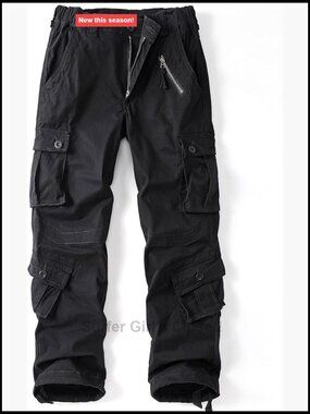 Camo Cargo Pants for Women Casual Work Hiking Pants 9 Pockets Drawstring Leg